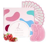 LOPHE 30 Pairs Under Eye Patches, Pomegranate Vegan Eye Masks with Abundant Collagen Hydrating Eye Masks Iridescent Eye Patches for Puffy Eyes for Reduce Dark Circles Undereye Bags Wrinkles