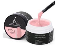 LOPHE Builder Nail Gel Kit, Hard Gel Builder for Nail Extension, Light Pink Non-Stick Hand Nail Extension Gel for Carving Patterns, LED UV Nail Builder Gel For Nails Strengthen Nail Manicure, 15ML