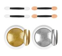 LOPHE Chrome Nail Powder,Upgrade Metallic Holo Nail Powder,Metallic Mirror Glitter Effect,Aurora Pearlescent Nails Chrome Powders,Glazed Donut Nails Powder for Nail-Art Design Decoration