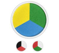 LOPHE Face Paint Palette Yellow Green Blue, 3-in-1 Primary Color Makeup Kit for Face Painting, Kids Party & Carnival Supplies, Water-Based Non-Toxic Formula, Easy Wash Off Skin Safe Cosmetics (30g)