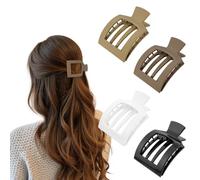 LOPHE Hair Claw Clips 4 Pcs, Ergonomic Trapezoid Shape with Easy-Grip Handle, Smooth Matte Lay Down Barrette for Women, Strong Non-Slip Hold for All Hair Types