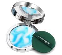 LOPHE Jelly Pressed powder, Gel Oil-Control Face Compact, Waterproof & Powder-Free Control Shine for a Flawless Matte Finish Makeup Base (Blue)