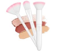 LOPHE Makeup Brushes 3-Piece Face Set, Soft Synthetic Foundation Blush Highlighter Brushes for Flawless Base, Natural Glow & Everyday Makeup Routine