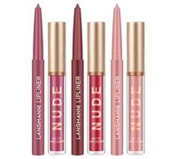 LOPHE Matte Liquid Lipstick Lip Liner Set, 6PCS Pink Red Lipstick Set with Automatic Lipliner, Long Lasting Matte Lip Combo, Makeup for Christmas, Party, Date Night - Cosmetic Gift for Women Vegan