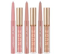 LOPHE Matte Liquid Lipstick Lip Liner Set, 6PCS Red Lipstick Set with Automatic Lipliner, Long Lasting Matte Lip Combo, Non-Stick Cup, Not Fade,Makeup for Christmas, Party - Gift for Women Vegan