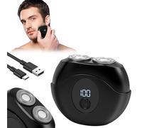 LOPHE Mini Electric Shaver for Men, 2025 New Portable Razors for Men,Portable Cordless Travel Razor with Type-C Fast Charge, 45min Runtime,Waterproof Double Head Shaver, Black