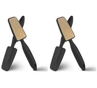 LOPHE Nano Glass Foot File, Callus Remover for Feet with Handle, Highly Effective Hard Skin Remover Foot Scrubber, Durable Foot Scraper Wake Up Soft Smooth Feet (Black) (Pack of 2)