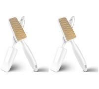 LOPHE Nano Glass Foot File, Callus Remover for Feet with Handle, Highly Effective Hard Skin Remover Foot Scrubber, Durable Foot Scraper Wake Up Soft Smooth Feet (White) (Pack of 2)