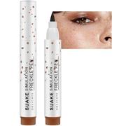 LOPHE Natural Freckle Pen for Face, Ultra-Fine Tip Realistic Freckles Makeup, Waterproof & Long-Lasting, Easy to Use & Remove, Light Brown (Thick Barrel), 1 Pc