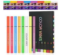 LOPHE Neon Liquid Eye Liner, 8 Colors Waterproof Smudgeproof Long Lasting Matte Eyeliner Set, Colorful Fluorescent Rainbow Eyeliner, Glow In UV Liner Pen, Eye Face Paint Makeup for Daily Halloween