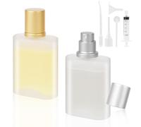 LOPHE Perfume Atomiser Refillable 50ml, Portable Travel Perfume Bottle Set with Filling Funnel & Tools, Fine Mist Spray for Daily Use & Travel,2-Pack