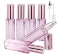 LOPHE Perfume Atomiser Refillable, 6 Pcs Mini Perfume Refill Bottles, Empty Clear Glass Perfume Atomiser Spray Bottles, Portable Atomiser with Fine Mist for Daily Business Trips,10 ml,Pink