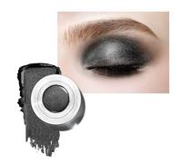 LOPHE Shimmer Eyeshadow in Black, Waterproof Creme-to-Powder Mono Eyeshadow, Highly Pigmented Black Cream Eye Shadow with Satin Finish for All Skins