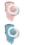 LOPHE Shimmer Eyeshadow, Waterproof Creme-to-Powder Eyeshadows, 2 Highly Pigmented Mono Shades (Pink & Bule) for Long-Lasting Shimmer for All Skins