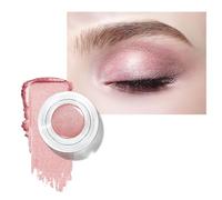 LOPHE Shimmer Eyeshadow, Waterproof Creme-to-Powder Eyeshadows Highlighter Fine Texture Mono Eyeshadow Highly Pigmented Creme Eye Shadow Satin Finish Shimmer Eyeshadows Set for All Skins(Pink)