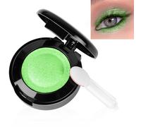 LOPHE Single Shimmer Eyeshadow, Pressed Fine Powder Eyeshadow, Highly Pigmented Longwear Blendable Eye Make up for Day&Night, Waterproof Comes with An Brush and A Small Mirror(Green)