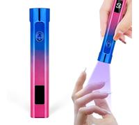 LOPHE UV Nail Lamp for Nails, Rechargeable Handheld UV Lamp with LED Screen and 10s 30s 60s Timer, Flash Cure Nail Lamp with USB Plug, Mini UV Nail Lamp, Portable Led Nail Flashlight