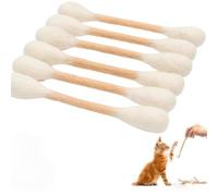 Lopheco 6Pcs Giant Cotton Swab Catnip Chew Toys, Interactive Kicker Sticks for Indoor Feline Play(Beige)
