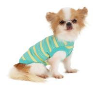LOPHIPETS 100% Cotton Rib Dog Shirt Vest for Small Dogs Chihuahua Puppy Clothes Tank Tee-Green/XL