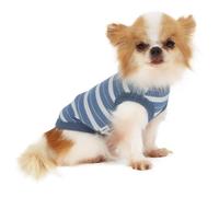 LOPHIPETS 100% Cotton Rib Dog Shirt Vest for Small Dogs Teacup Chihuahua Yorkie Puppy Clothes Tank Tee-Navy/S