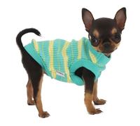 LOPHIPETS 100% Cotton Rib Dog Shirt Vest for Small Dogs Teacup Chihuahua Yorkie Puppy Clothes Tank Tee-Green/XXS