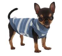LOPHIPETS 100% Cotton Rib Dog Shirt Vest for Small Dogs Teacup Chihuahua Yorkie Puppy Clothes Tank Tee-Navy/XXS