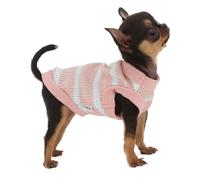 LOPHIPETS 100% Cotton Rib Dog Shirt Vest for Small Dogs Teacup Chihuahua Yorkie Puppy Clothes Tank Tee-Light Pink/XS