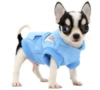 LOPHIPETS - Cotton Hoodies for Small Dogs, Chihuahua, Small Puppy Clothing, Cold Weather Coat, Blue, XXS
