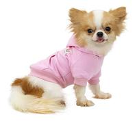 LOPHIPETS Dog Cotton Hoodies Sweatshirts for Small Dogs Chihuahua Puppy Clothes Cold Weather Coat-Pink/S