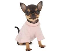 LOPHIPETS Everyday Soft Cotton Dog Short Sleeve T-Shirt for Chihuahuas & Teacup Puppies & Small Dogs Breeds | Fits 0.5-1.2 lbs | Pink, XX-Small