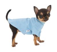 LOPHIPETS Everyday Soft Cotton Dog Short Sleeve T-Shirt for Chihuahuas & Teacup Puppies & Small Dogs Breeds | Fits 0.5-1.2 lbs | Blue, XX-Small