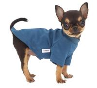 LOPHIPETS Everyday Soft Cotton Dog Short Sleeve T-Shirt for Chihuahuas & Teacup Puppies & Small Dogs Breeds | Fits 1.2-2.2 lbs | Navy, X-Small
