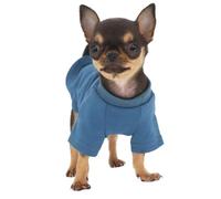 LOPHIPETS Everyday Soft Cotton Dog Short Sleeve T-Shirt for Chihuahuas & Teacup Puppies & Small Dogs Breeds | Fits 0.5-1.2 lbs | Navy, XX-Small