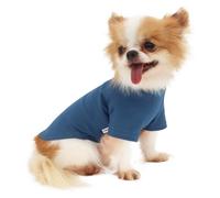 LOPHIPETS Everyday Soft Cotton Dog Short Sleeve T-Shirt for Small Dogs Breeds | Fits 10-14 lbs | Navy, X-Large