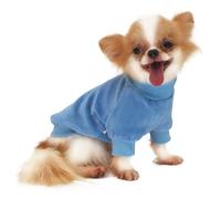 LOPHIPETS Fleece-Lined Dog Sweatshirt Coat for Chihuahuas & Teacup Puppies & Small Dogs Breeds | Fits 2.2-4.5 lbs | Sky Blue, Small