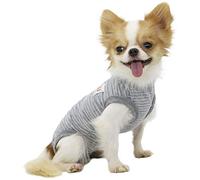 LOPHIPETS Girl Dog Shirts Pajamas for Small Dog Pomeranian Maltese Toy Poodle-Gray Strips/M