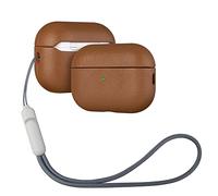 Lopie for AirPods Pro 3rd Gen Leather Case Cover, AirPod Pro Protective Hard Shell Cover Fully-Wrapped with Goat Leather, Handmade for AirPods Pro 3 Case - Brown