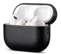 LOPIE Leather Case for AirPods Pro 3rd Generation, Handmade for AirPods Pro 3 Case Cover with Lanyard, Made of Full Grain Leather, Drop Protection Hard Shell Cover, Wireless Charging Compatible, Black