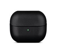 LOPIE Leather Case for Samsung Galaxy Buds 3 / Buds3 Pro/Samsung Buds 3 FE Case Cover with Lanyard - Made of Full Grain Leather - Handmade Drop Protection Hard Shell Cover - Black