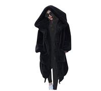 LOPILY Winter Coats for Women Fashion Plus Size Coat Luxury Long Jacket Coats Thicken Premium Quality Faux Fur Ladies Soft Warm Comfy Hooded Coat Pocket Outwear