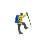 lopituwe 1/87 Scale Resin Tiny People Figures Diorama Layout Decoration Fine Workmanship Miniature Photography Props People Figures Model Character Home Desktop Decor, Yellow and Blue, 1:64