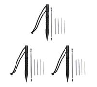 lopituwe 3 Set of Wide Application Paracord FID Set Stainless Steel Needle for Crafting and Stitching Sturdy and Durable Aluminum Alloy 6 Pcs Black 17cm, 6 Pcs Black 17cm, 3Set
