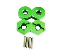 lopituwe 4pieces 5MM Aluminum Alloy Wheel Adapter Mount For 1/10 AXIAL SCX10 Environmentally Friendly Aluminum Alloy Wheel, Green
