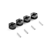 lopituwe 4pieces 5MM Aluminum Alloy Wheel Adapter Mount For 1/10 AXIAL SCX10 Environmentally Friendly Aluminum Alloy Wheel, Black