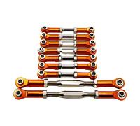 lopituwe 9piece 9Pcs Pull Rod Steering Servo Link For 1/10 WLtoys K949 Aluminum Alloy Pull Rod Steering Servo Link For 1/10, golden