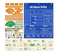 lopituwe All About Today Educational Pocket Chart Weather Teaching Resource For Daily Activities Creating Fun Learning Environment For Kids Classroom Daily Activities Chart Center Dustproof