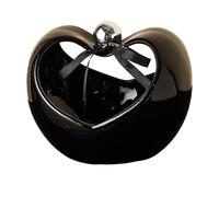 lopituwe Apples Plates Jewelry Plate Delicate And Smooth Decor For Christmas Day Ceramic Ornaments Tray Apples Heart-shaped Jewelry Plate Dish Fruit Decor Multifunctional, black