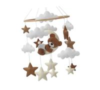 lopituwe Baby Hanging Rattles Toys Newborn Crib Toy Enables Interaction and Coordination Learning Through Playful Engaging Designs Pram Car Rattle Activity Toy 6 8 12 Month Baby, Belly Bear, 23x45cm