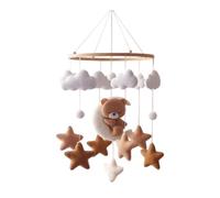lopituwe Baby Hanging Rattles Toys Newborn Crib Toy Enables Interaction and Coordination Learning Through Playful Engaging Designs Pram Car Rattle Activity Toy 6 8 12 Month Baby, Bear, 23x45cm