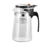 lopituwe Borosilicate Glass Loose Teapot Kettle Designed with One-Button Release for Effective Tea Brewing Allowing to Filter Tea Soup Effortlessly Borosilicate Glass Pot with Strainers